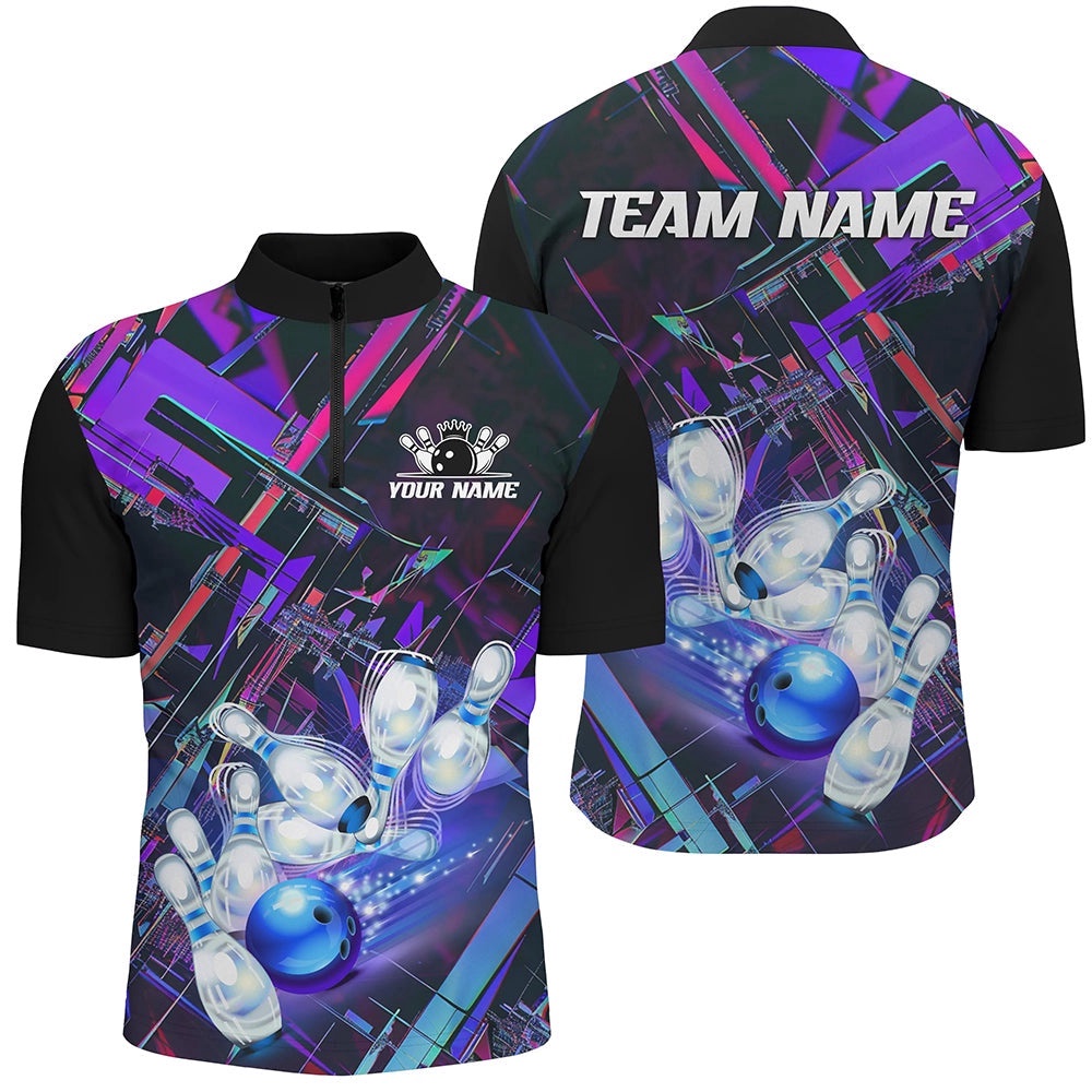 Colorful Bowling League Shirts For Men And Women, Bowling Tournament Team Jersey, Custom Bowling Team Jersey Shirt