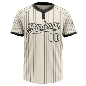Cream Black Pinstripe Black Two Button Unisex Softball Jersey Custom Team Softball Jersey 2 qxwquj.jpg