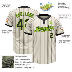 Cream Black Pinstripe Neon Green Two Button Unisex Softball Jersey Custom Team Softball Jersey 3 hv06sz.jpg