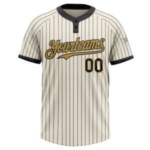 Cream Black Pinstripe Old Gold Two Button Unisex Softball Jersey Custom Team Softball Jersey 2 clwvkj.jpg