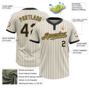 Cream Black Pinstripe Old Gold Two Button Unisex Softball Jersey Custom Team Softball Jersey 3 vkxo39.jpg