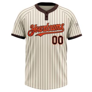 Cream Brown Pinstripe Orange Two Button Unisex Softball Jersey Custom Team Softball Jersey 2 eztg0h.jpg