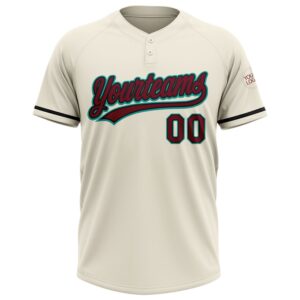 Cream Crimson Black Aqua Two Button Unisex Softball Jersey Custom Team Softball Jersey 2 rziwxv.jpg