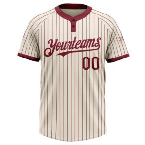 Cream Crimson Pinstripe Crimson Two Button Unisex Softball Jersey Custom Team Softball Jersey 2 dbheeq.jpg