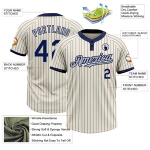 Cream Navy Pinstripe Gray Two Button Unisex Softball Jersey Custom Team Softball Jersey 3 vngqzd.jpg