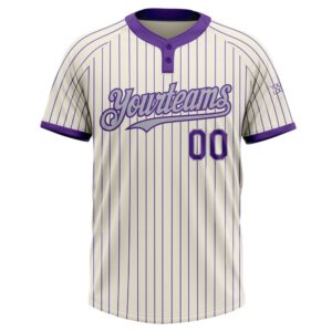 Cream Purple Pinstripe Gray Two Button Unisex Softball Jersey Custom Team Softball Jersey 2 xotfds.jpg