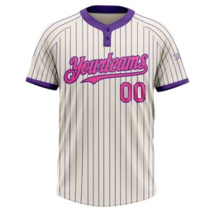Cream Purple Pinstripe Pink Two Button Unisex Softball Jersey Custom Team Softball Jersey 2 svxh3y.jpg