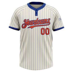 Cream Royal Pinstripe Orange Two Button Unisex Softball Jersey Custom Team Softball Jersey 2 ukuxvf.jpg