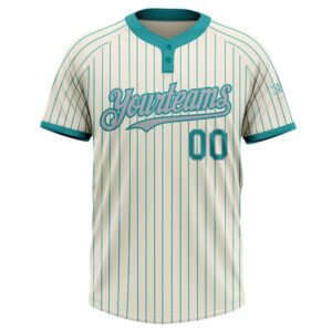 Cream Teal Pinstripe Gray Two Button Unisex Softball Jersey Custom Team Softball Jersey 2 c9lhbs.jpg