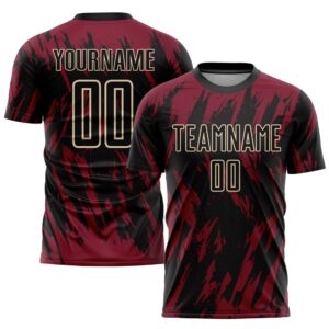 Crimson Black City Cream Sublimation Soccer Uniform…