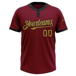 Crimson Black Pinstripe Old Gold Two Button Unisex Softball Jersey Custom Team Softball Jersey 2 rq3m2q.jpg