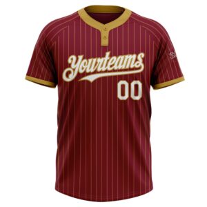 Crimson Old Gold Pinstripe White Two Button Unisex Softball Jersey Custom Team Softball Jersey 2 supfmz.jpg