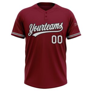 Crimson White Black Two Button Unisex Softball Jersey Custom Team Softball Jersey 2 wgcnw9.jpg