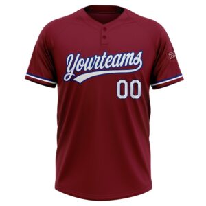 Crimson White Royal Two Button Unisex Softball Jersey Custom Team Softball Jersey 2 omgzso.jpg