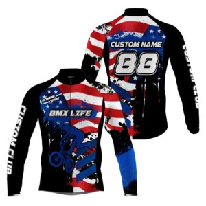 Custom American Cycling Jersey Cycle Gear With…