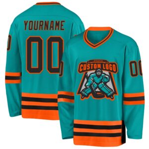 Custom Aqua Black Orange Hockey Jersey New Hockey Jersey Personali Sport Team Jersey Shirt 2 dkoil1.jpg