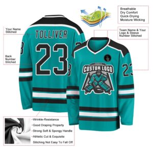Custom Aqua Black White Hockey Jersey New Hockey Jersey Personali Sport Team Jersey Shirt 3 cwqrhl.jpg