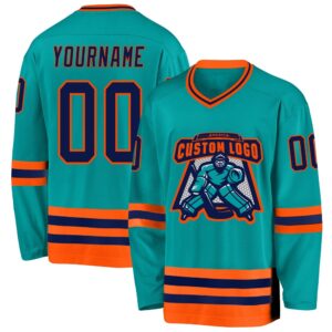 Custom Aqua Navy Orange Hockey Jersey New Hockey Jersey Personali Sport Team Jersey Shirt 2 shipgw.jpg