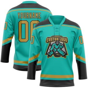 Custom Aqua Old Gold Black Hockey Lace Neck Jersey New Hockey Jersey Personali Sport Team Jersey Shirt 2 z9wdi1.jpg