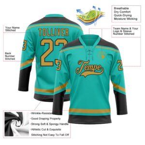 Custom Aqua Old Gold Black Hockey Lace Neck Jersey New Hockey Jersey Personali Sport Team Jersey Shirt 3 edhvec.jpg