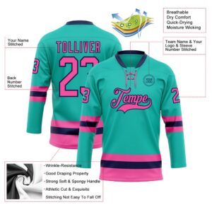 Custom Aqua Pink Navy Hockey Lace Neck Jersey New Hockey Jersey Personali Sport Team Jersey Shirt 3 i492dh.jpg