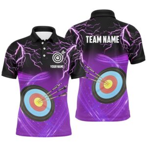 Custom Archery Target Thunder Lightning Polo Shirts…