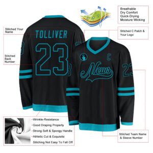Custom Black Black Teal Hockey Jersey New Hockey Jersey Personali Sport Team Jersey Shirt 2 leqmex.jpg