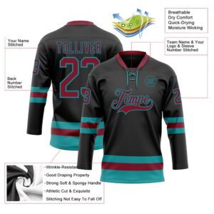 Custom Black Crimson Teal Hockey Lace Neck Jersey New Hockey Jersey Personali Sport Team Jersey Shirt 3 udxlfo.jpg