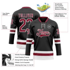 Custom Black Crimson White Hockey Lace Neck Jersey New Hockey Jersey Personali Sport Team Jersey Shirt 3 uscohh.jpg