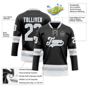 Custom Black Silver White Hockey Lace Neck Jersey New Hockey Jersey Personali Sport Team Jersey Shirt 3 xdjwzv.jpg