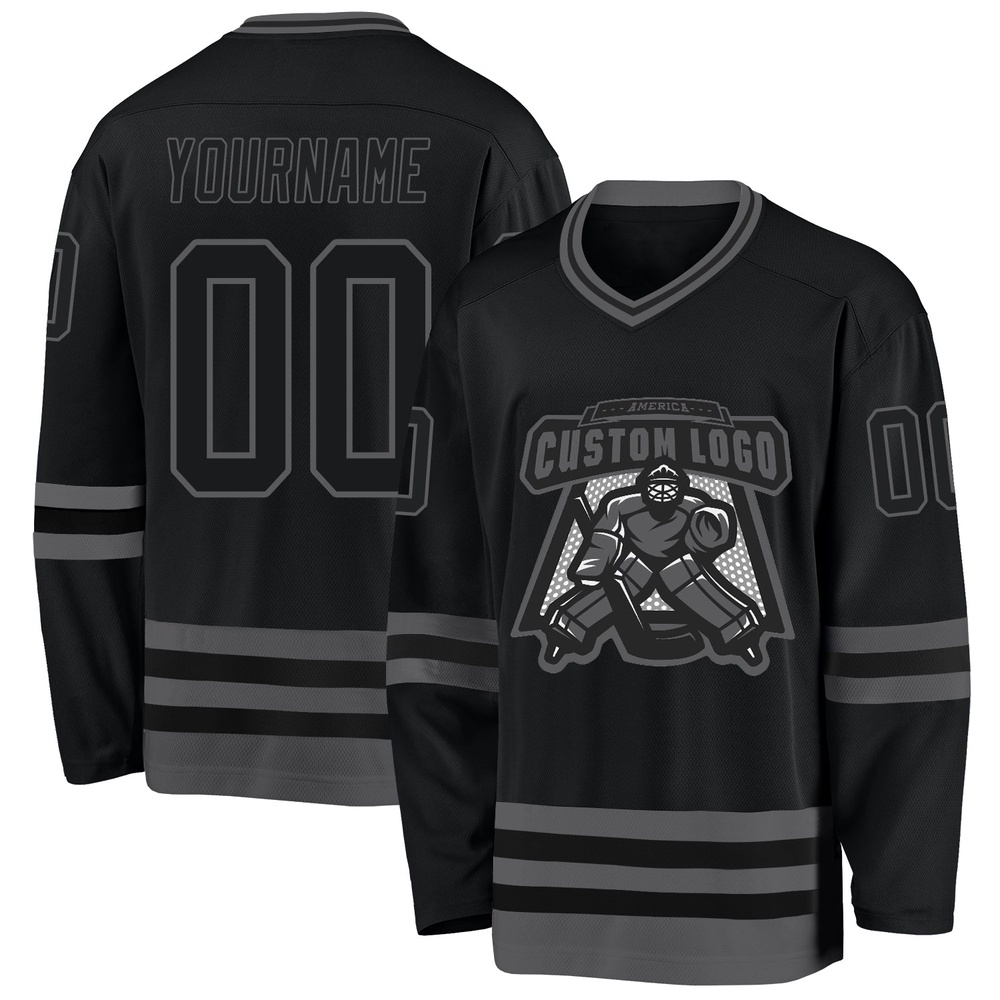 Custom Black Steel Gray Hockey Jersey, New Hockey Jersey, Personali Sport Team Jersey Shirt