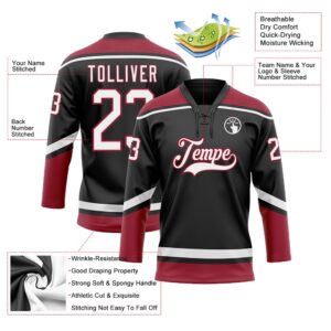 Custom Black White Cardinal Hockey Lace Neck Jersey New Hockey Jersey Personali Sport Team Jersey Shirt 3 mhkhuc.jpg