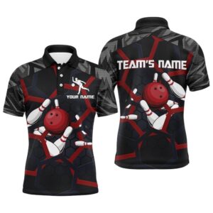 Custom Bowling Polo Shirt For Men Camo…
