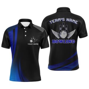 Custom Bowling Shirt For Men, Blue &…