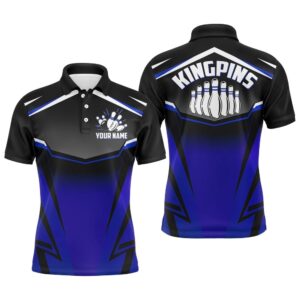 Custom Bowling Shirt For Men, Kingpins Blue…