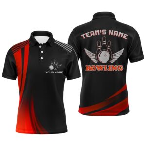 Custom Bowling Shirt For Men, Red &…