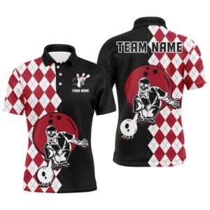Custom Bowling Shirt For Men Skull Bowling…