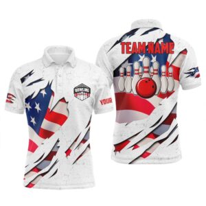 Custom Bowling Shirts For Men American Flag…
