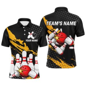Custom Bowling Shirts For Men Black Bowling…