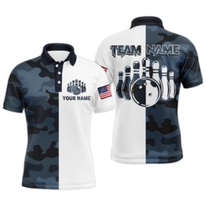 Custom Bowling Shirts With Name Camo Bowling…