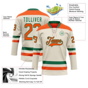 Custom Cream Orange Kelly Green Hockey Lace Neck Jersey New Hockey Jersey Personali Sport Team Jersey Shirt 3 xkmoox.jpg