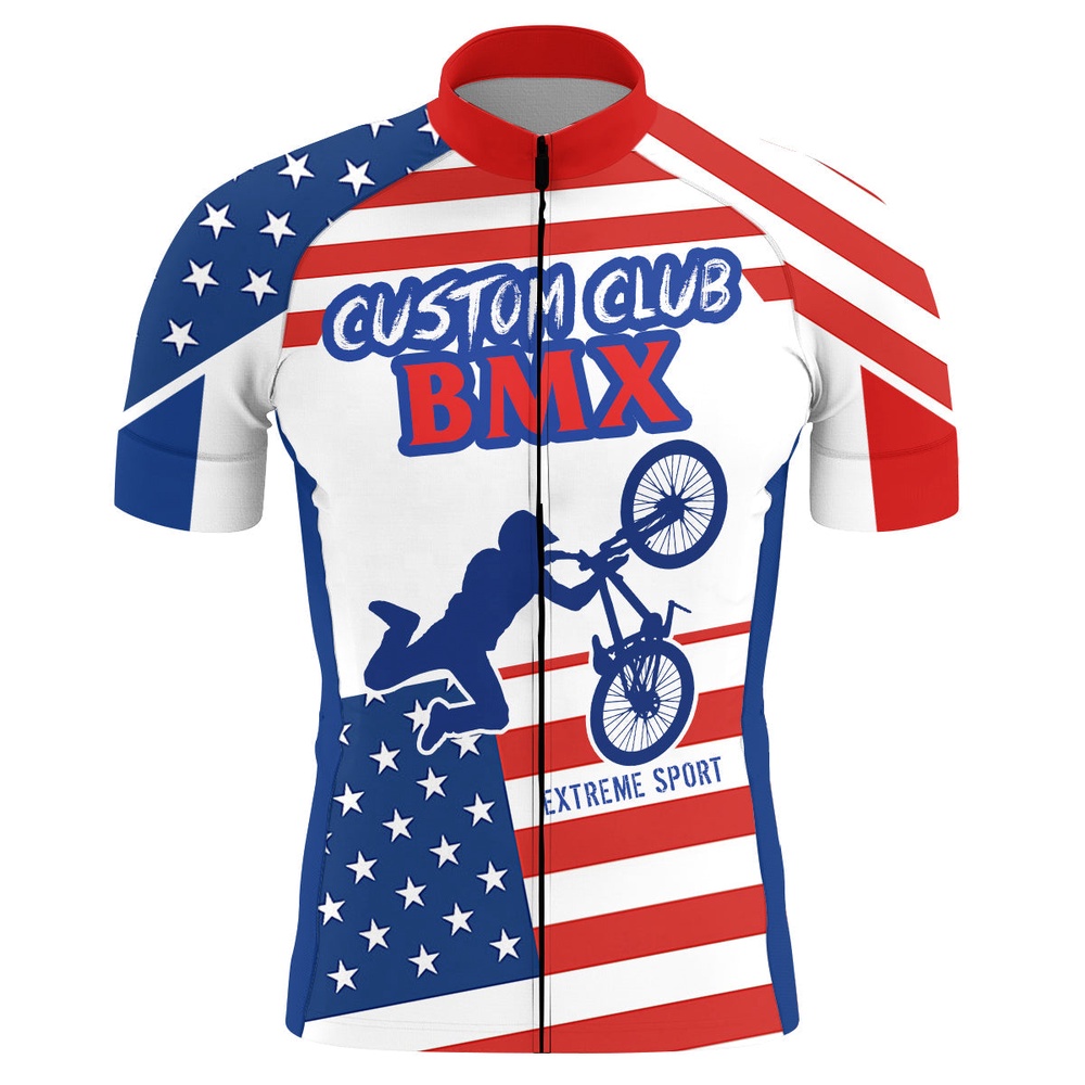 Custom Cycling Jersey Mens Long And Short Sleeve Us Bicycle Motocross American Bike Extreme Sport, Custom Mono Cycling Jersey