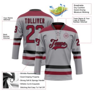 Custom Gray Crimson Black Hockey Lace Neck Jersey New Hockey Jersey Personali Sport Team Jersey Shirt 3 noixwn.jpg