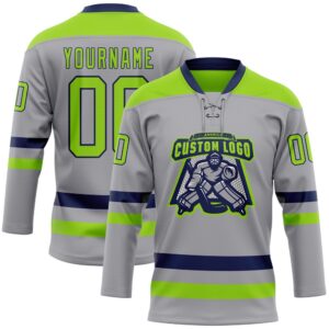 Custom Gray Neon Green Navy Hockey Lace Neck Jersey New Hockey Jersey Personali Sport Team Jersey Shirt 2 zekhti.jpg