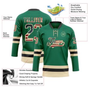 Custom Kelly Green Vintage USA Flag Cream Black Hockey Lace Neck Jersey New Hockey Jersey Personali Sport Team Jersey Shirt 3 y6f1ia.jpg