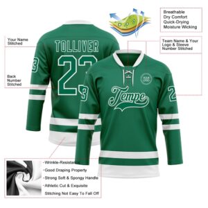 Custom Kelly Green White Hockey Lace Neck Jersey New Hockey Jersey Personali Sport Team Jersey Shirt 3 ylahwu.jpg