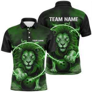 Custom Lion Bowling Polo Shirts For Men,&hellip;