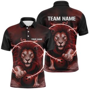 Custom Lion Bowling Polo Shirts For Men,&hellip;