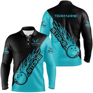 Custom Long Sleeve Flame Bowling Shirts For…