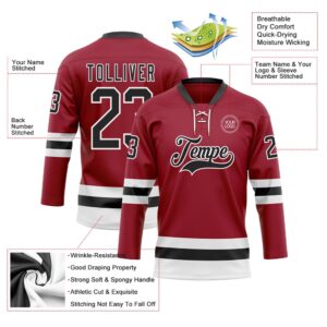 Custom Maroon Black White Hockey Lace Neck Jersey New Hockey Jersey Personali Sport Team Jersey Shirt 3 rw7crm.jpg